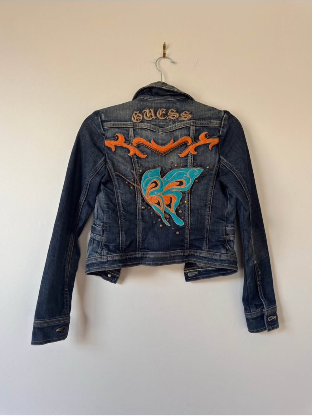Vintage / Y2K Guess embroidered denim jacket